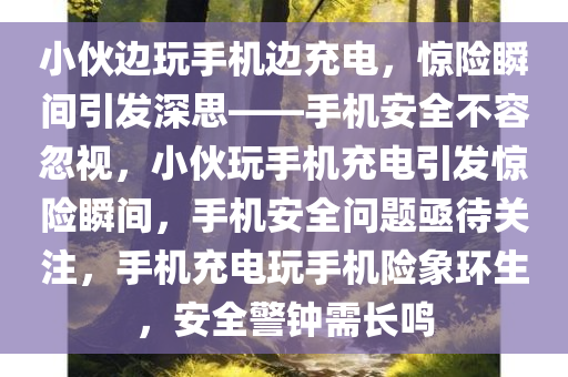 小伙边玩手机边充电，惊险瞬间引发深思——手机安全不容忽视，小伙玩手机充电引发惊险瞬间，手机安全问题亟待关注，手机充电玩手机险象环生，安全警钟需长鸣