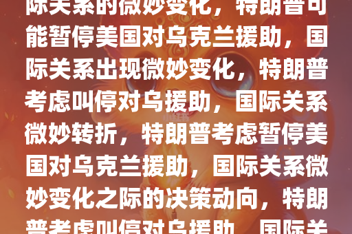 特朗普或叫停美国对乌援助，国际关系的微妙变化，特朗普可能暂停美国对乌克兰援助，国际关系出现微妙变化，特朗普考虑叫停对乌援助，国际关系微妙转折，特朗普考虑暂停美国对乌克兰援助，国际关系微妙变化之际的决策动向，特朗普考虑叫停对乌援助，国际关系转折点临近