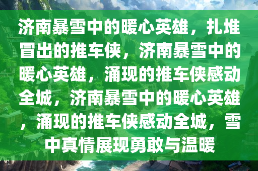济南暴雪里扎堆冒出推车侠