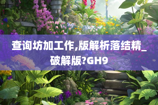 查询坊加工作,版解析落结精_破解版?GH9