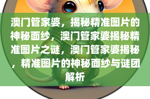 澳门管家婆，揭秘精准图片的神秘面纱，澳门管家婆揭秘精准图片之谜，澳门管家婆揭秘，精准图片的神秘面纱与谜团解析