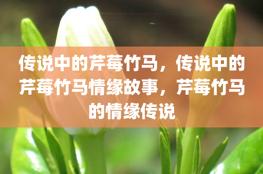 传说中的芹莓竹马，传说中的芹莓竹马情缘故事，芹莓竹马的情缘传说