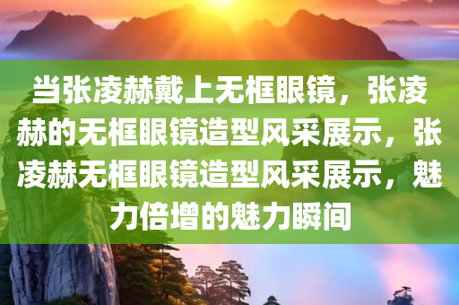 当张凌赫戴上无框眼镜，张凌赫的无框眼镜造型风采展示，张凌赫无框眼镜造型风采展示，魅力倍增的魅力瞬间