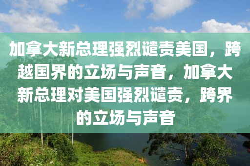 加拿大新总理强烈谴责美国，跨越国界的立场与声音，加拿大新总理对美国强烈谴责，跨界的立场与声音