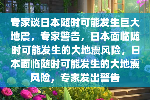 专家谈日本随时可能发生巨大地震，专家警告，日本面临随时可能发生的大地震风险，日本面临随时可能发生的大地震风险，专家发出警告