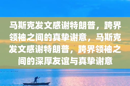 马斯克发文感谢特朗普，跨界领袖之间的真挚谢意，马斯克发文感谢特朗普，跨界领袖之间的深厚友谊与真挚谢意