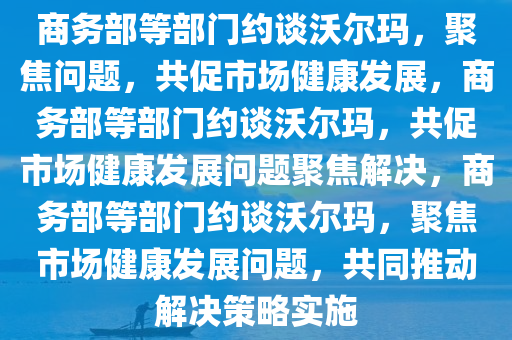 商务部等部门约谈沃尔玛，聚焦问题，共促市场健康发展，商务部等部门约谈沃尔玛，共促市场健康发展问题聚焦解决，商务部等部门约谈沃尔玛，聚焦市场健康发展问题，共同推动解决策略实施