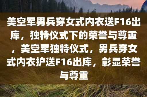 美空军男兵穿女式内衣送F16出库，独特仪式下的荣誉与尊重，美空军独特仪式，男兵穿女式内衣护送F16出库，彰显荣誉与尊重