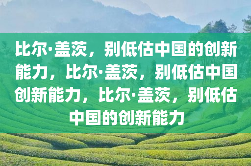 比尔·盖茨，别低估中国的创新能力，比尔·盖茨，别低估中国创新能力，比尔·盖茨，别低估中国的创新能力