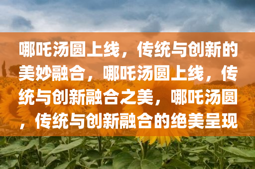 哪吒汤圆上线，传统与创新的美妙融合，哪吒汤圆上线，传统与创新融合之美，哪吒汤圆，传统与创新融合的绝美呈现今晚必出三肖2025_2025新澳门精准免费提供·精确判断