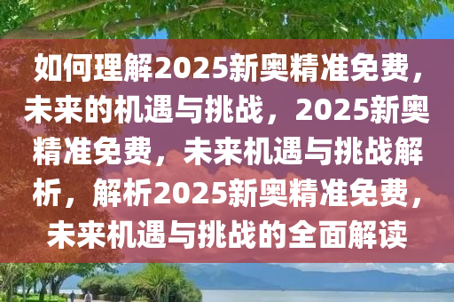 如何理解2025新奥精准免费，未来的机遇与挑战，2025新奥精准免费，未来机遇与挑战解析，解析2025新奥精准免费，未来机遇与挑战的全面解读
