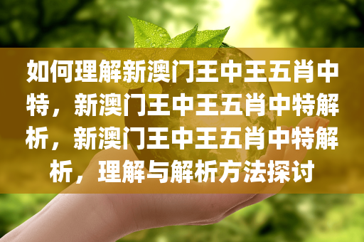 如何理解新澳门王中王五肖中特，新澳门王中王五肖中特解析，新澳门王今晚必出三肖2025_2025新澳门精准免费提供·精确判断中王五肖中特解析，理解与解析方法探讨