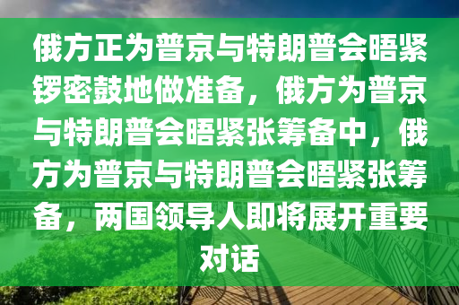 俄方正为普京与特朗普会晤紧锣密鼓地做准备，俄方为普京与特朗普会晤紧张筹备中，俄方为普京与特朗普会晤紧张筹备，两国领导人即将展开重要对话今晚必出三肖2025_2025新澳门精准免费提供·精确判断