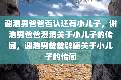 谢浩男爸爸否认还有小儿子，谢浩男爸爸澄清关于小儿子的传闻，谢浩男爸爸辟谣关于小儿子的传闻今晚必出三肖2025_2025新澳门精准免费提供·精确判断