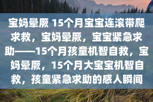 宝妈晕厥 15个月宝宝连滚带爬求救，宝妈晕厥，宝宝紧急求助——15个月孩童机智自救，宝妈晕厥，15个月大宝宝机智自救，孩童紧急求助的感人瞬间