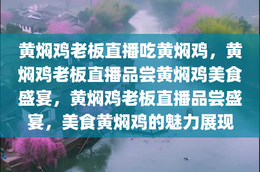 黄焖鸡老板直播吃黄焖鸡，黄焖鸡老板直播品尝黄焖鸡美食盛宴，黄焖鸡老板直播品尝盛宴，美食黄焖鸡的魅力展现