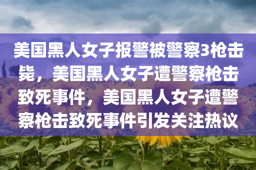美国黑人女子报警被警察3枪击毙，美国黑人女子遭警察枪击致死事件，美国黑人女子遭警察枪击致死事件引发关注热议