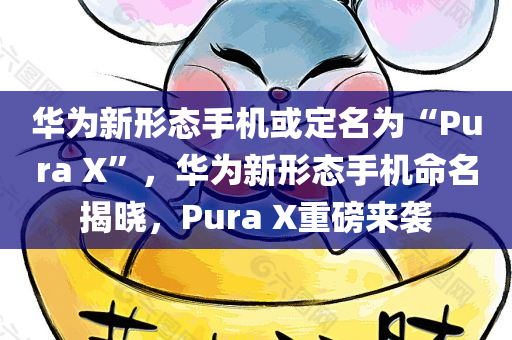 华为新形态手机或定名为“Pura X”，华为新形态手机命名揭晓，Pura X重磅来袭