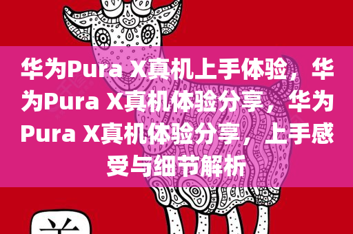 华为Pura X真机上手体验，华为Pura X真机体验分享，华为Pura X真机体验分享，上手感受与细节解析