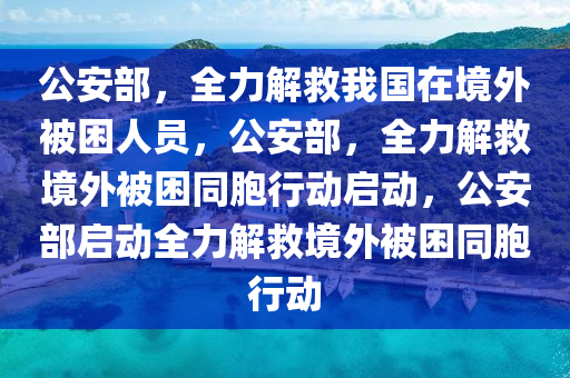 公安部，全力解救我国在境外被困人员，公安部，全力解救境外被困同胞行动启动