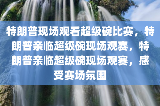 特朗普现场观看超级碗比赛，特朗普亲临超级碗现场观赛，特朗普亲临超级碗现场观赛，感受赛场氛围
