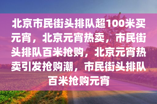 北京市民街头排队超100米买元宵，北京元宵热卖，市民街头排队百米抢购，北京元宵热卖引发抢购潮，市民街头排队百米抢购元宵