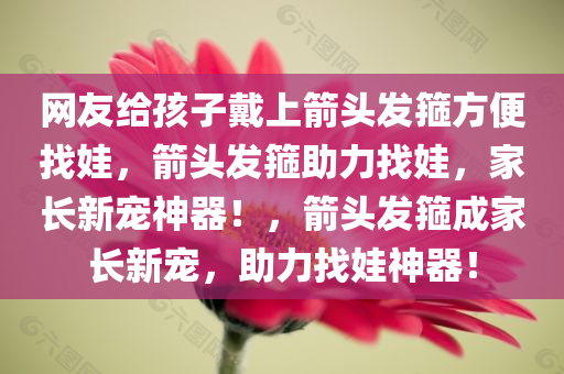 网友给孩子戴上箭头发箍方便找娃，箭头发箍助力找娃，家长新宠神器！，箭头发箍成家长新宠，助力找娃神器！