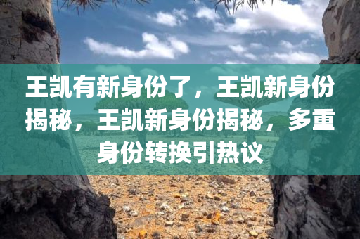 王凯有新身份了，王凯新身份揭秘，王凯新身份揭秘，多重身份转换引热议