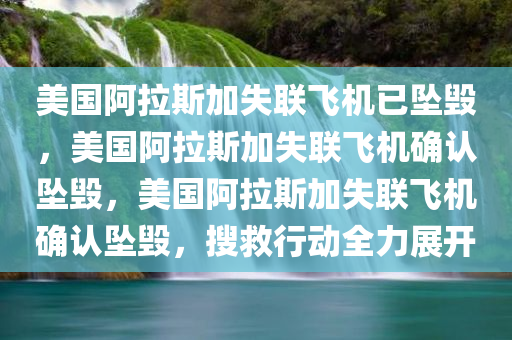 美国阿拉斯加失联飞机已坠毁，美国阿拉斯加失联飞机确认坠毁，美国阿拉斯加失联飞机确认坠毁，搜救行动全力展开