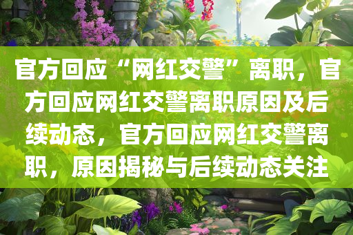 官方回应“网红交警”离职，官方回应网红交警离职原因及后续动态，官方回应网红交警离职，原因揭秘与后续动态关注
