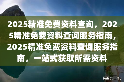 2025精准免费资料查询，2025精准免费资料查询服务指南，2025精准免费资料查询服务指南，一站式获取所需资料