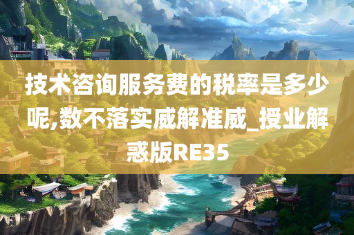 技术咨询服务费的税率是多少呢,数不落实威解准威_授业解惑版RE35