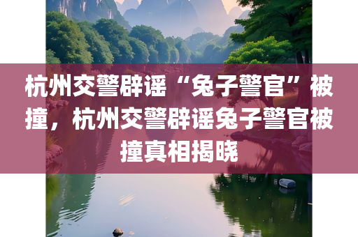 杭州交警辟谣“兔子警官”被撞，杭州交警辟谣兔子警官被撞真相揭晓