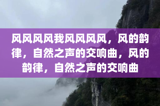 风风风风我风风风风，风的韵律，自然之声的交响曲，风的韵律，自然之声的交响曲