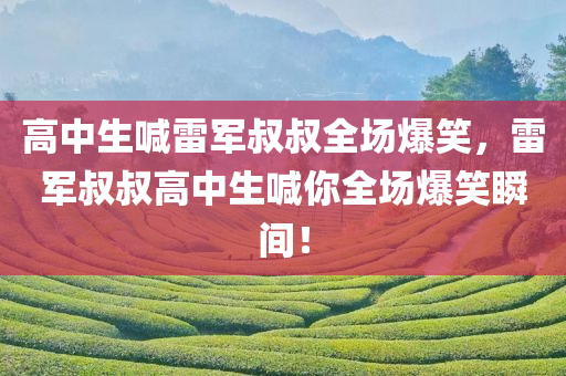 高中生喊雷军叔叔全场爆笑，雷军叔叔高中生喊你全场爆笑瞬间！