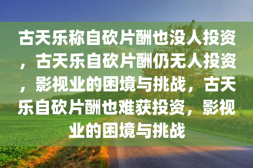 古天乐称自砍片酬也没人投资，古天乐自砍片酬仍无人投资，影视业的困境与挑战，古天乐自砍片酬也难获投资，影视业的困境与挑战