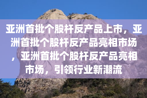 亚洲首批个股杆反产品上市，亚洲首批个股杆反产品亮相市场，亚洲首批个股杆反产品亮相市场，引领行业新潮流