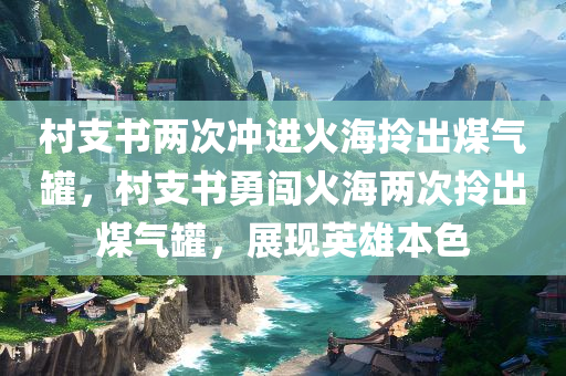 村支书两次冲进火海拎出煤气罐，村支书勇闯火海两次拎出煤气罐，展现英雄本色