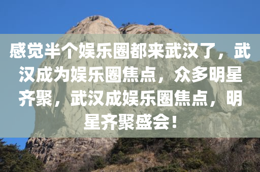 感觉半个娱乐圈都来武汉了，武汉成为娱乐圈焦点，众多明星齐聚，武汉成娱乐圈焦点，明星齐聚盛会！