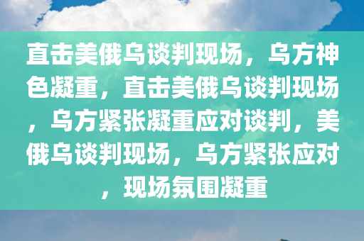 直击美俄乌谈判现场，乌方神色凝重，直击美俄乌谈判现场，乌方紧张凝重应对谈判，美俄乌谈判现场，乌方紧张应对，现场氛围凝重