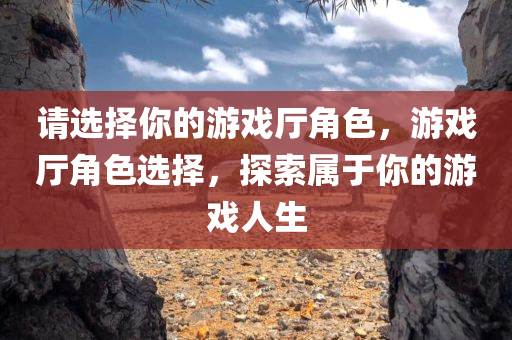 请选择你的游戏厅角色，游戏厅角色选择，探索属于你的游戏人生