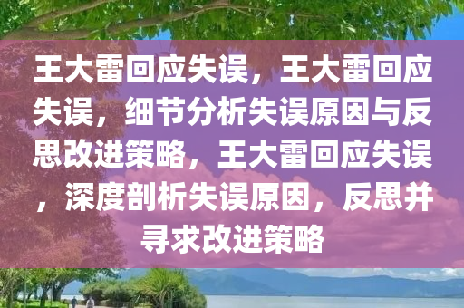 王大雷回应失误，王大雷回应失误，细节分析失误原因与反思改进策略，王大雷回应失误，深度剖析失误原因，反思并寻求改进策略