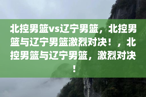 北控男篮vs辽宁男篮，北控男篮与辽宁男篮激烈对决！，北控男篮与辽宁男篮，激烈对决！