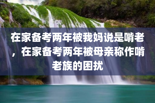 在家备考两年被我妈说是啃老，在家备考两年被母亲称作啃老族的困扰
