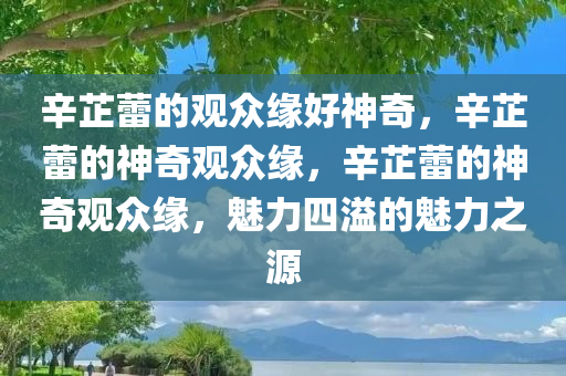 辛芷蕾的观众缘好神奇，辛芷蕾的神奇观众缘，辛芷蕾的神奇观众缘，魅力四溢的魅力之源