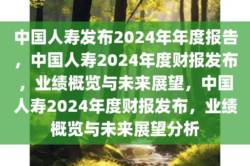 中国人寿发布2024年年度报告，中国人寿2024年度财报发布，业绩概览与未来展望，中国人寿2024年度财报发布，业绩概览与未来展望分析