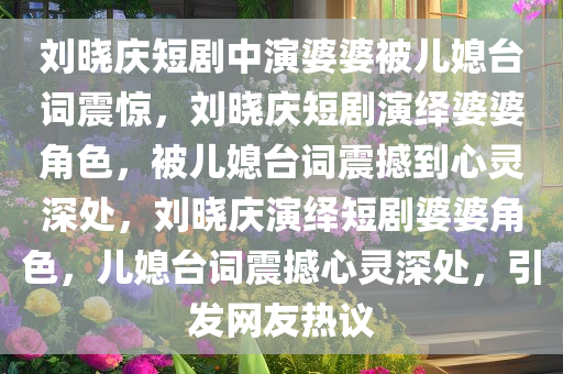 刘晓庆短剧中演婆婆被儿媳台词震惊，刘晓庆短剧演绎婆婆角色，被儿媳台词震撼到心灵深处，刘晓庆演绎短剧婆婆角色，儿媳台词震撼心灵深处，引发网友热议