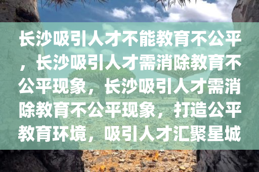 长沙吸引人才不能教育不公平，长沙吸引人才需消除教育不公平现象，长沙吸引人才需消除教育不公平现象，打造公平教育环境，吸引人才汇聚星城