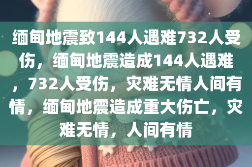 缅甸地震致144人遇难732人受伤，缅甸地震造成144人遇难，732人受伤，灾难无情人间有情，缅甸地震造成重大伤亡，灾难无情，人间有情