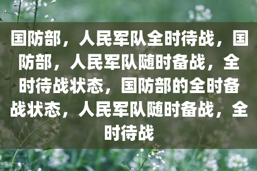 国防部，人民军队全时待战，国防部，人民军队随时备战，全时待战状态，国防部的全时备战状态，人民军队随时备战，全时待战